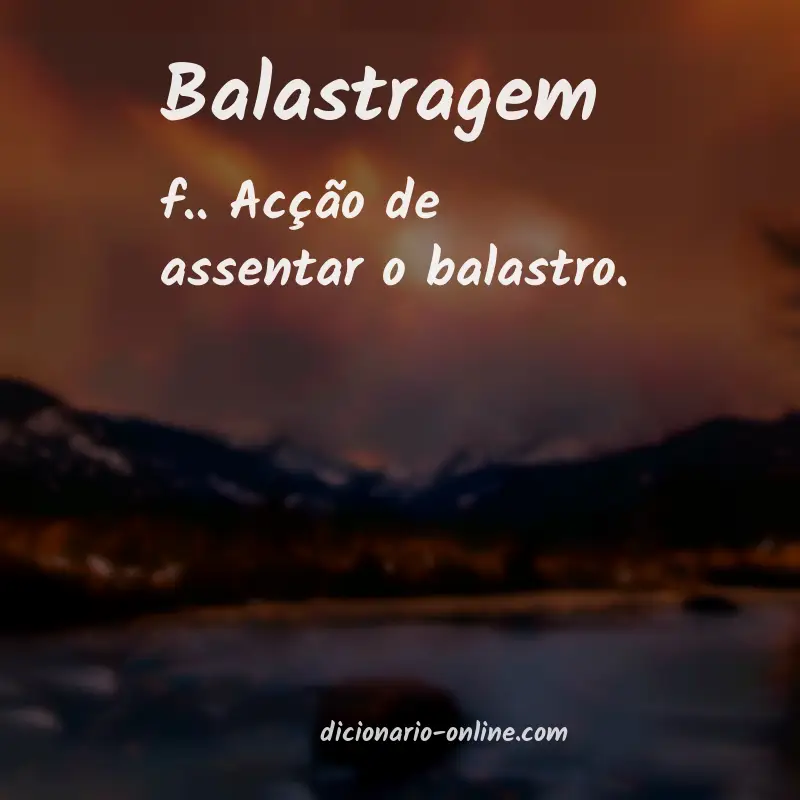 Significado de balastragem