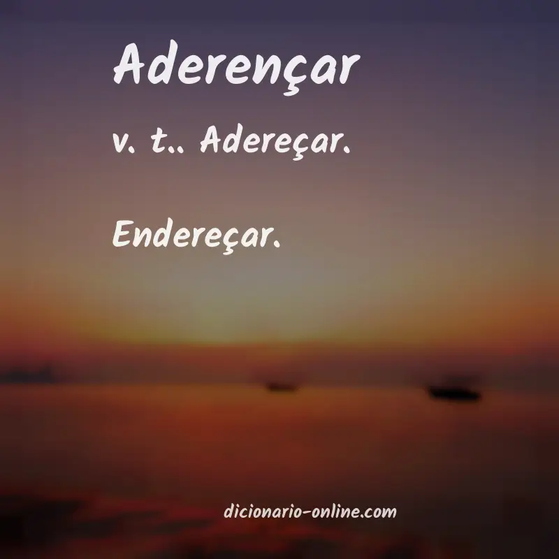 Significado de aderençar