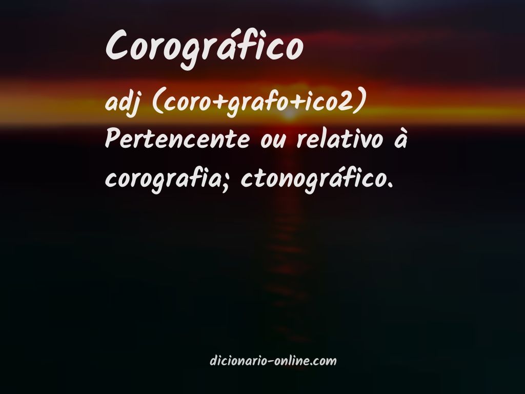 Significado de corográfico