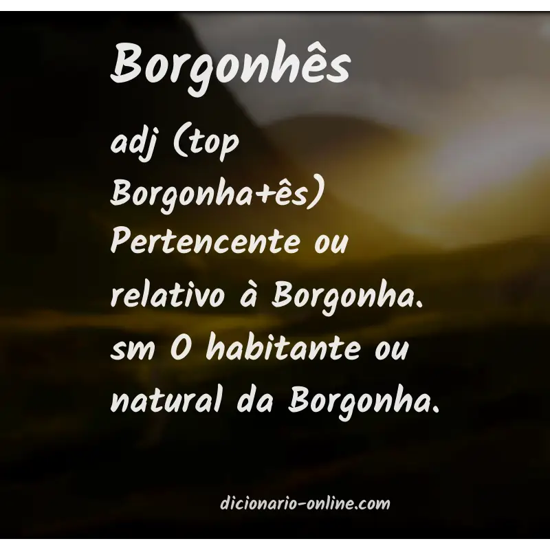 Significado de borgonhês
