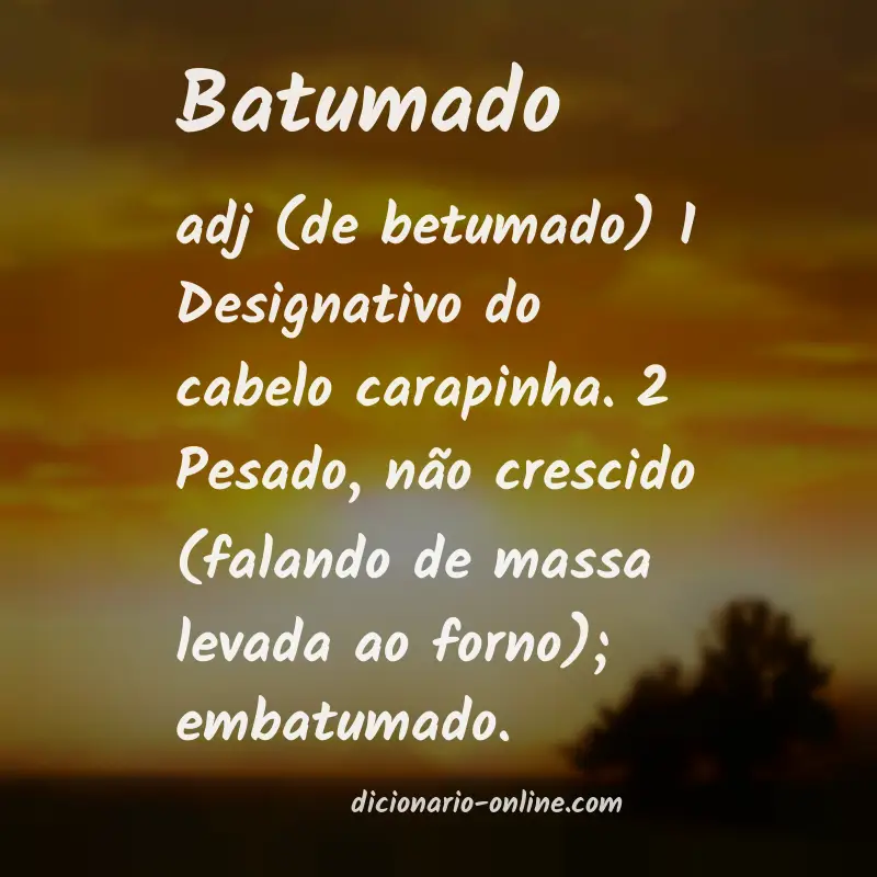 Significado de batumado