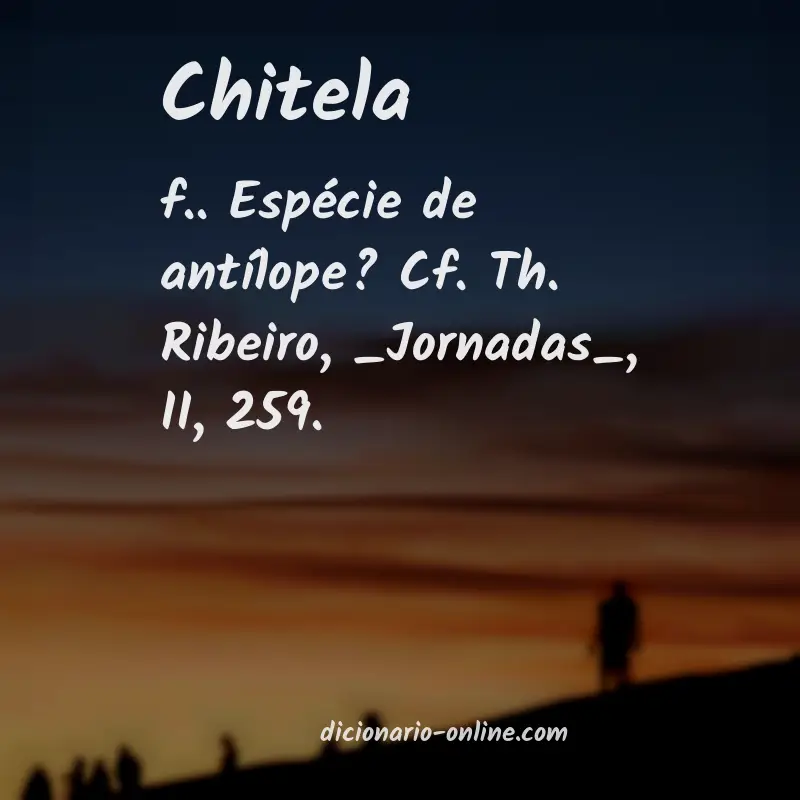 Significado de chitela