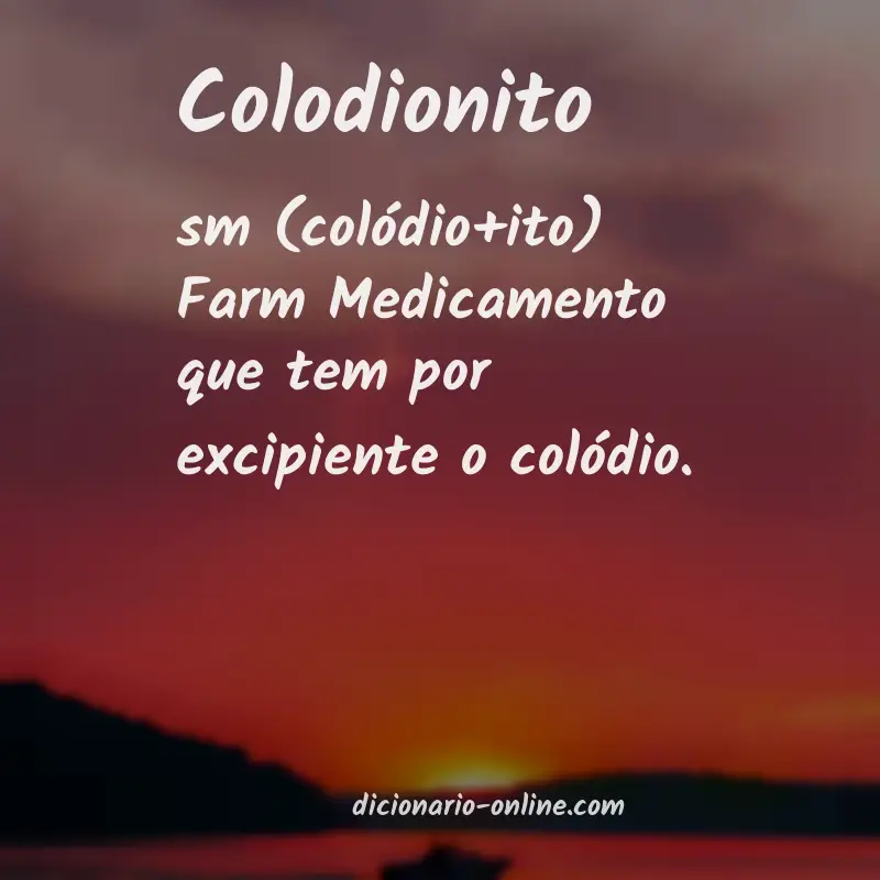 Significado de colodionito