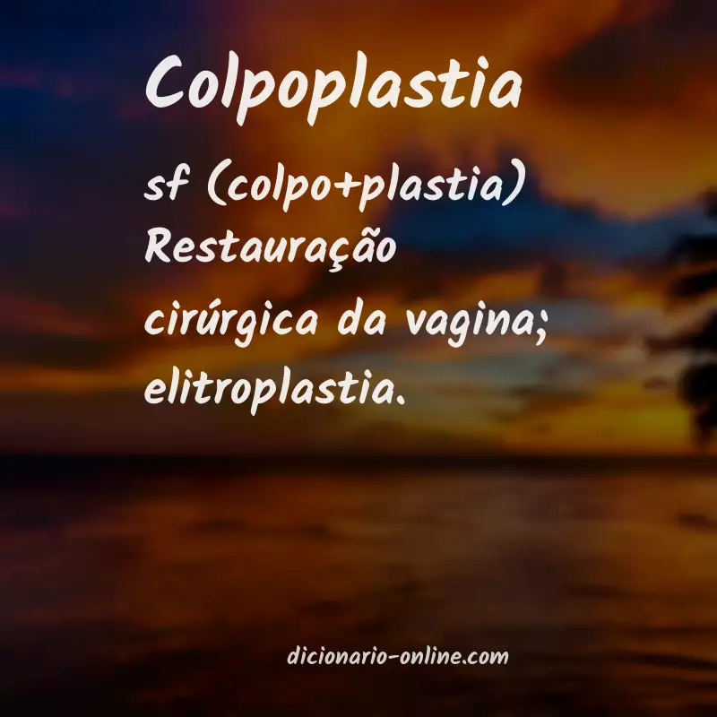 Significado de colpoplastia