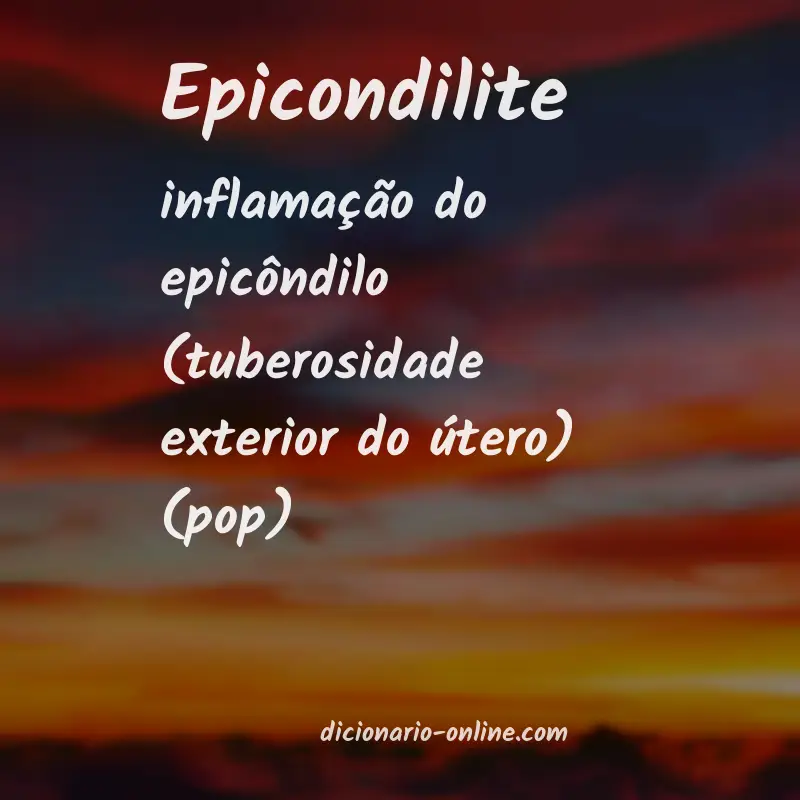 Significado de epicondilite