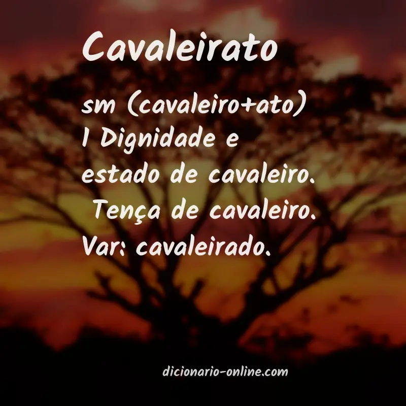 Significado de cavaleirato