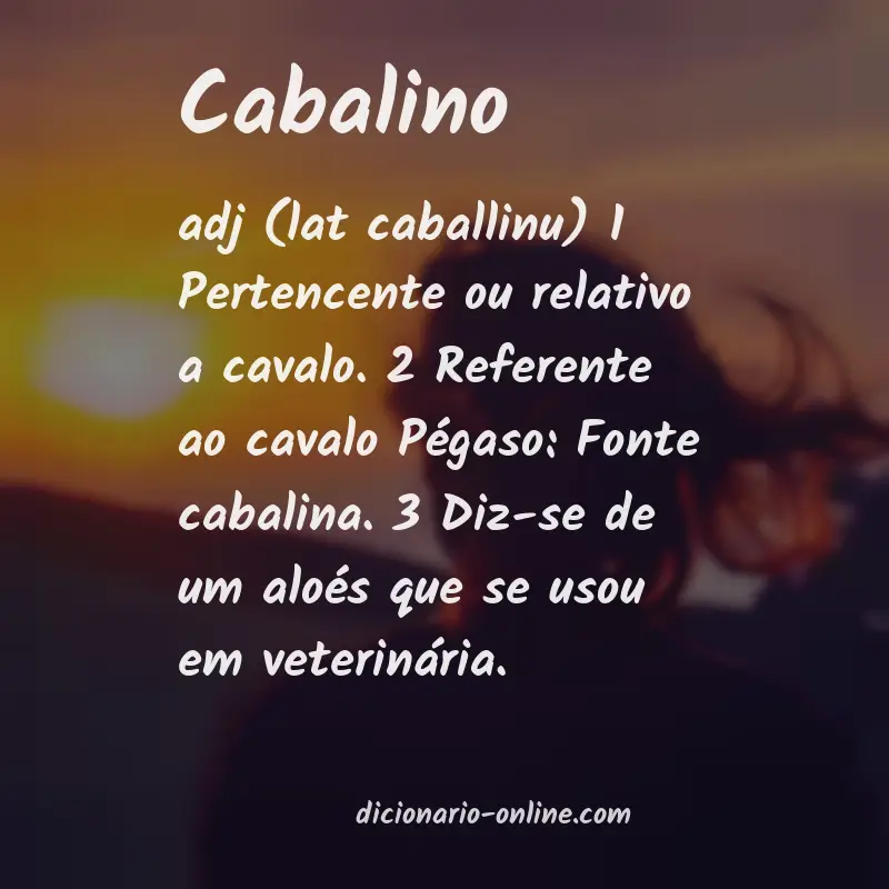 Significado de cabalino