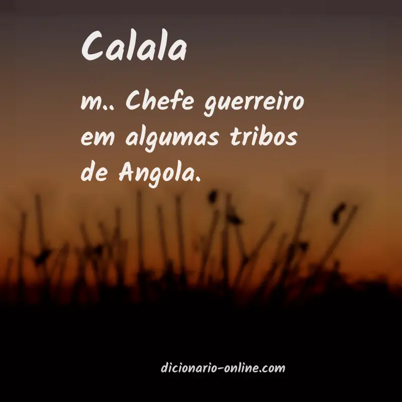 Significado de calala