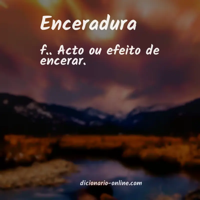 Significado de enceradura