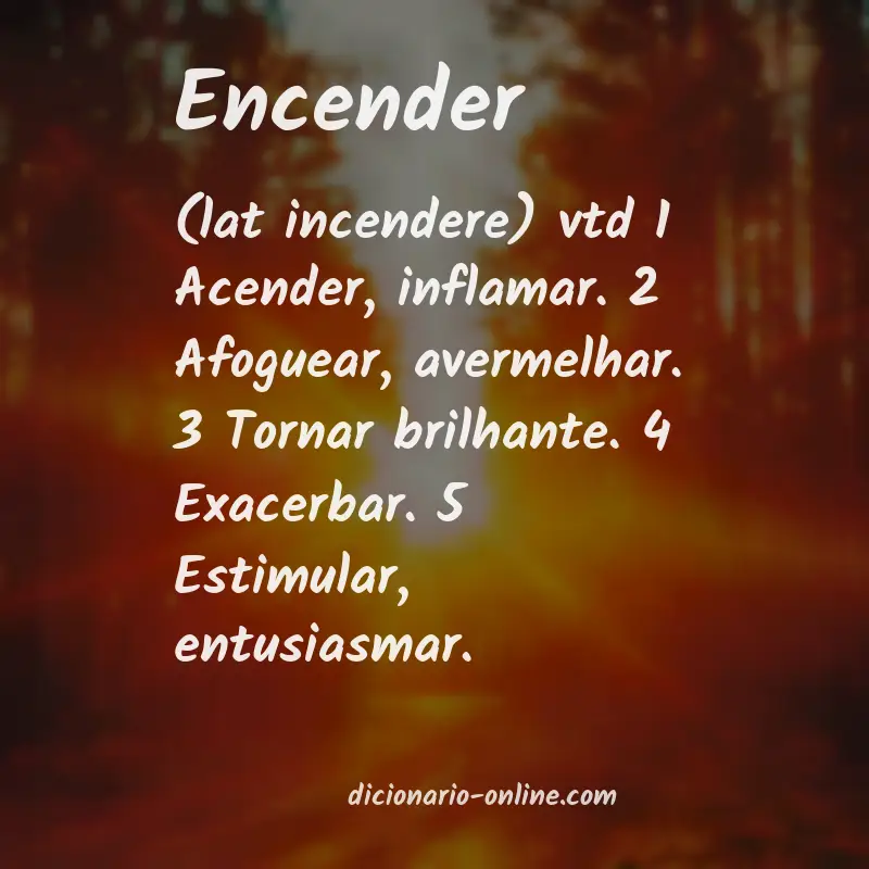 Significado de encender