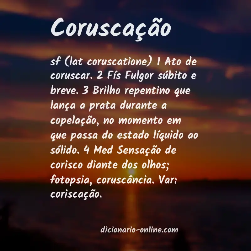 Significado de coruscação