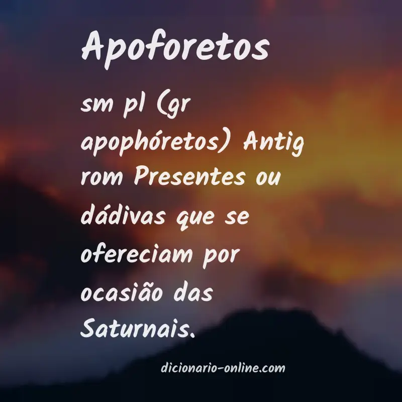 Significado de apoforetos