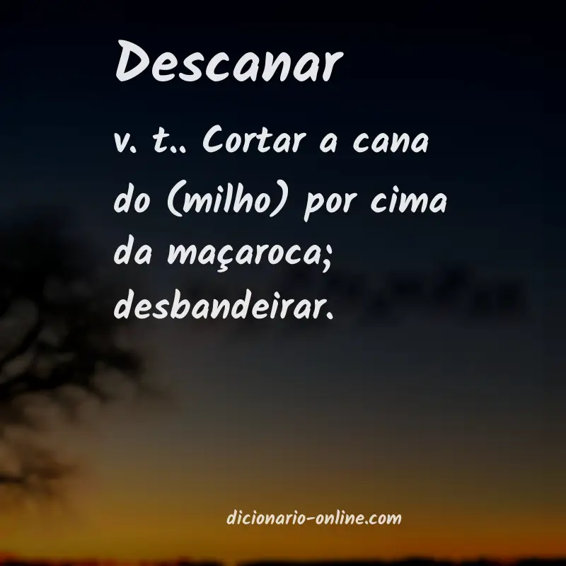 Significado de descanar