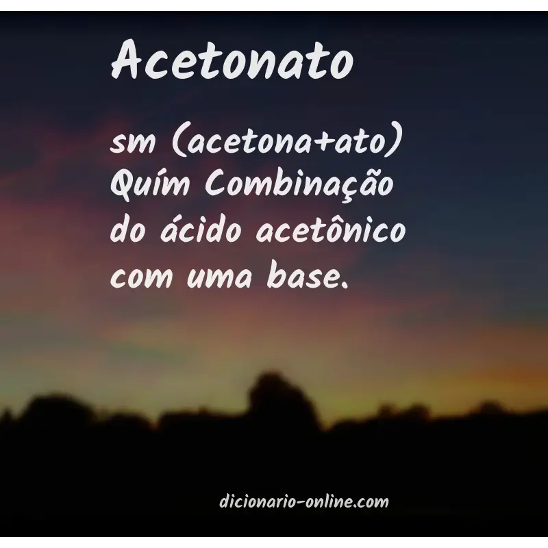 Significado de acetonato