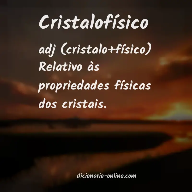 Significado de cristalofísico