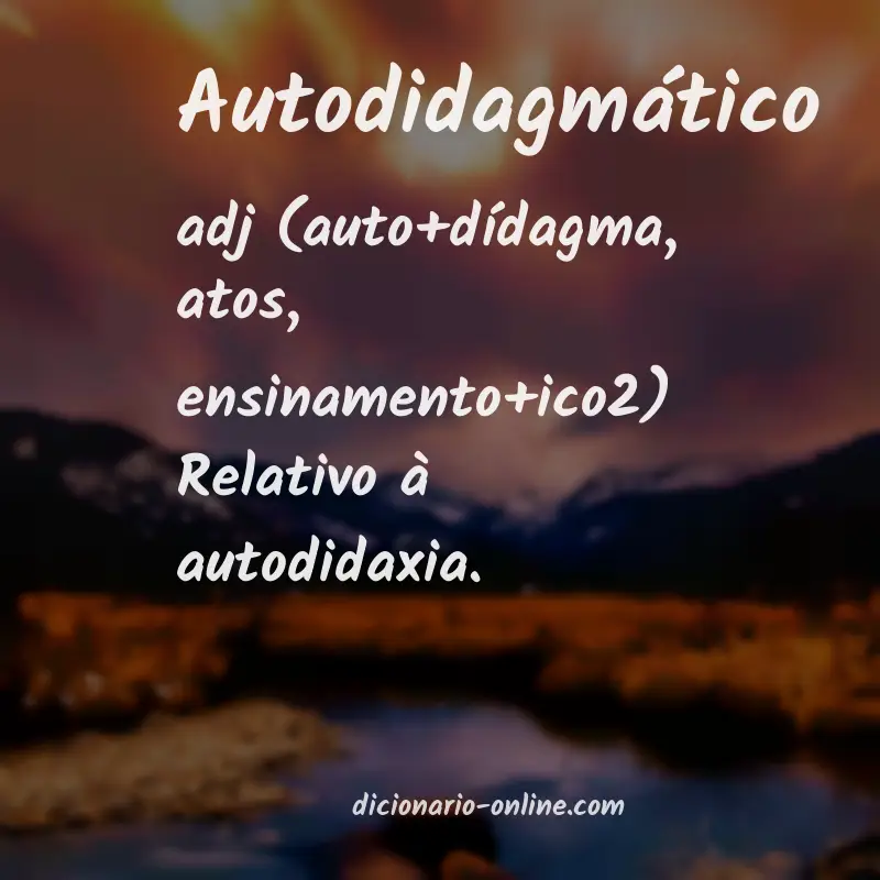 Significado de autodidagmático