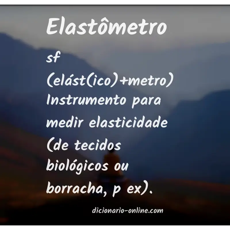 Significado de elastômetro