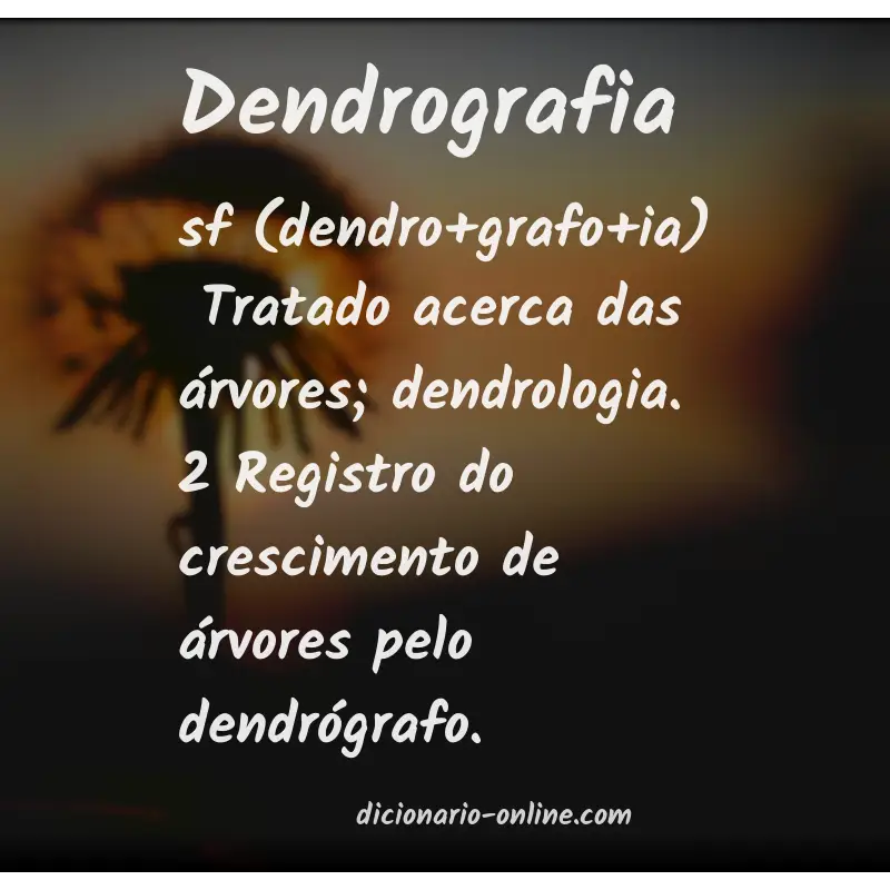 Significado de dendrografia