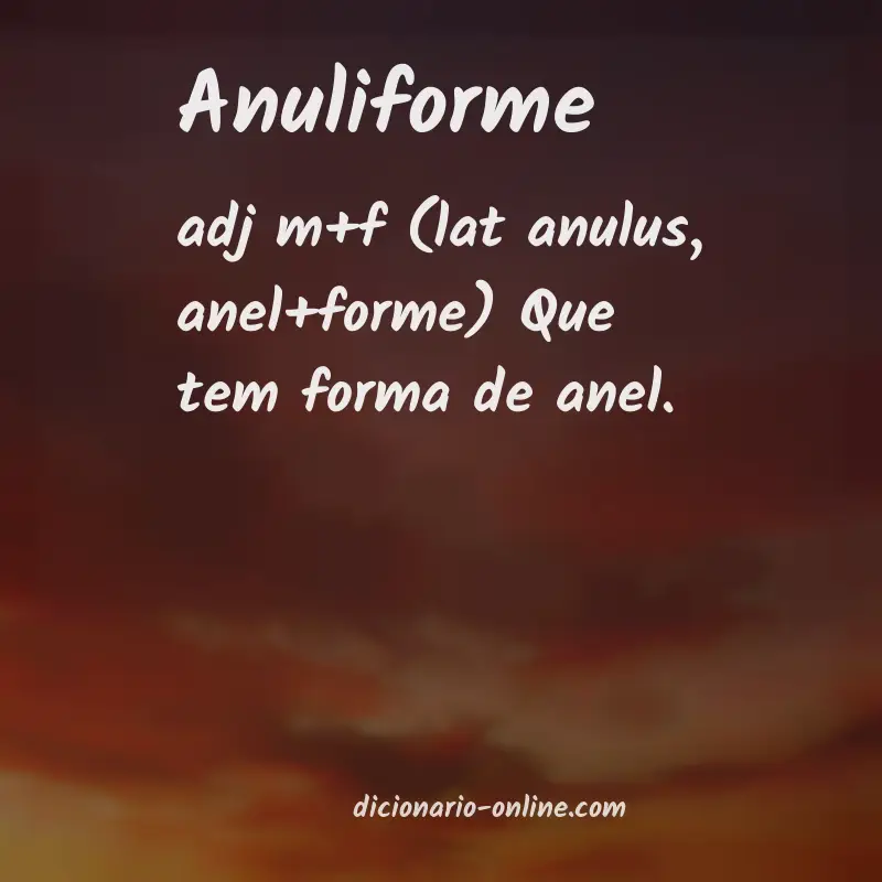 Significado de anuliforme