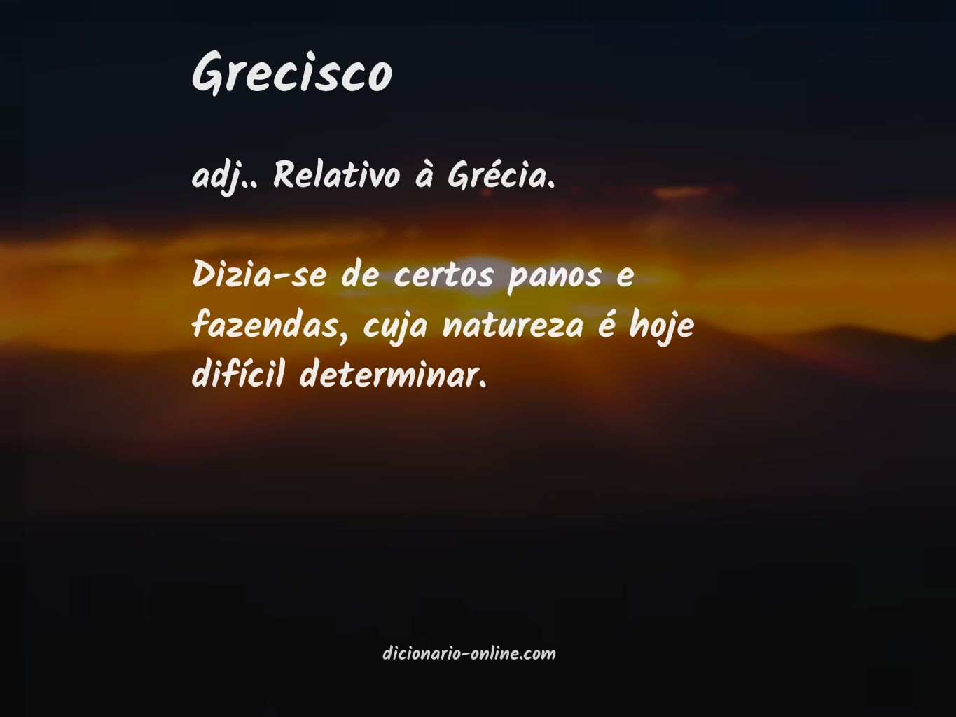 Significado de grecisco