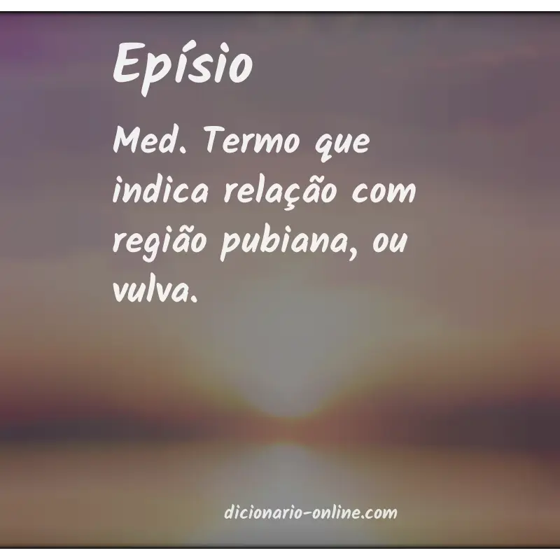 Significado de epísio