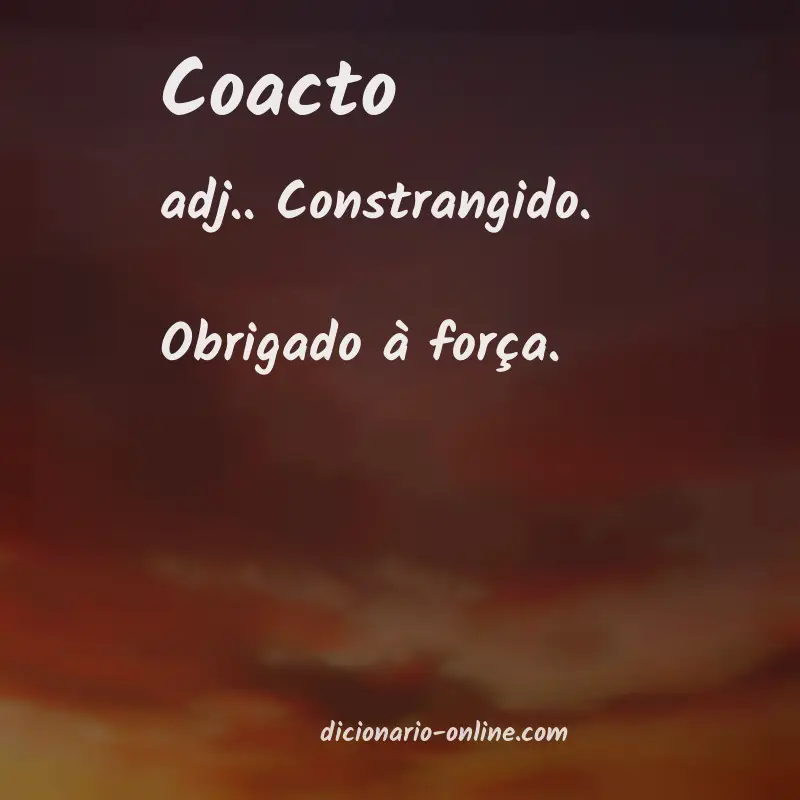 Significado de coacto