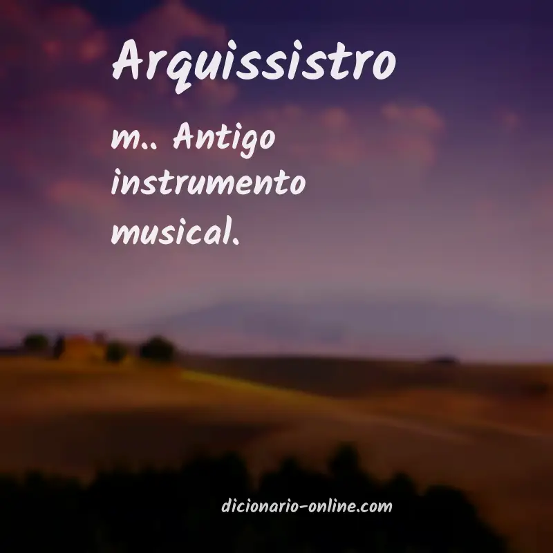 Significado de arquissistro