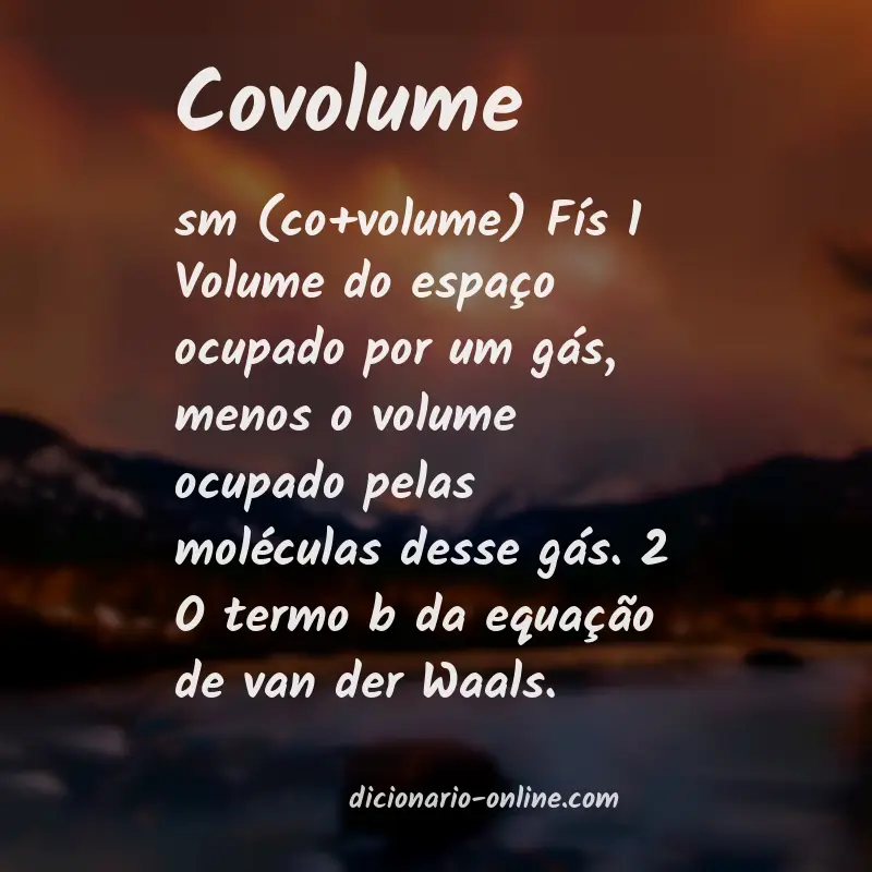 Significado de covolume