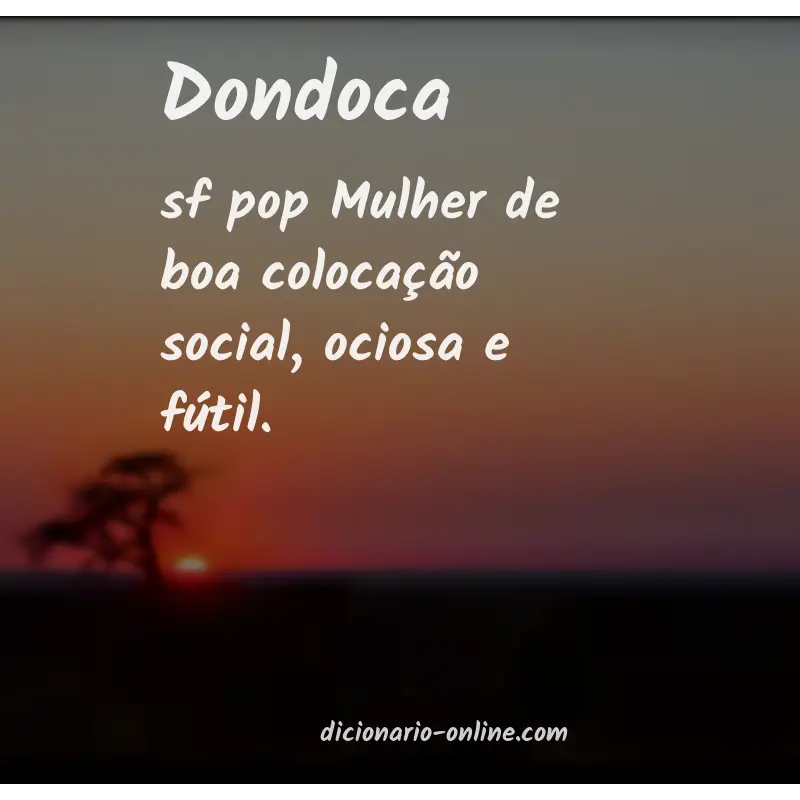Significado de dondoca