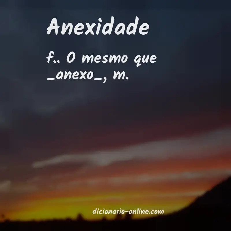 Significado de anexidade