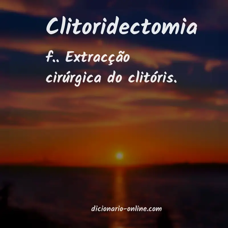 Significado de clitoridectomia