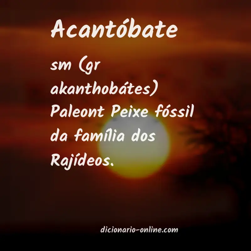 Significado de acantóbate