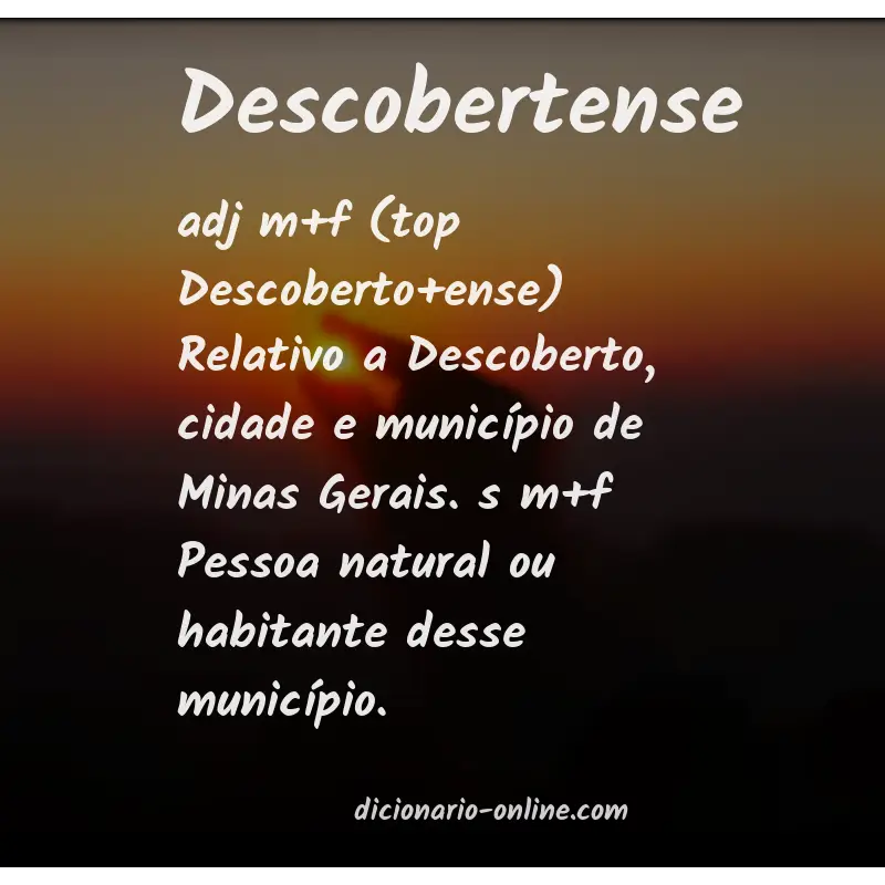 Significado de descobertense