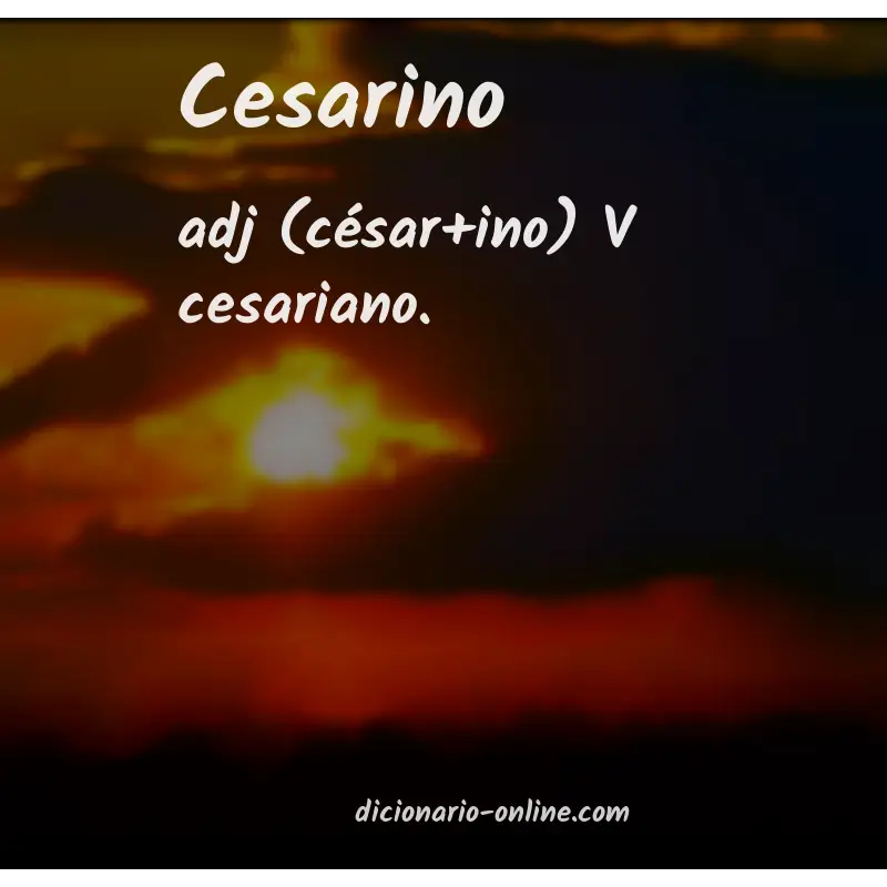 Significado de cesarino