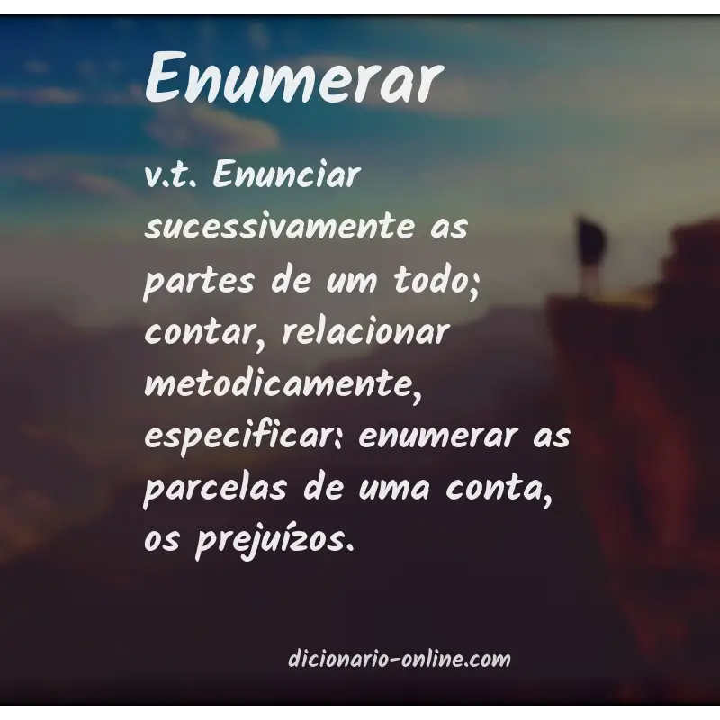 Significado de enumerar