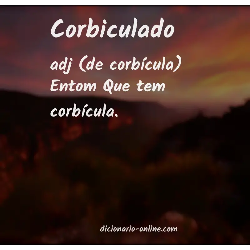 Significado de corbiculado