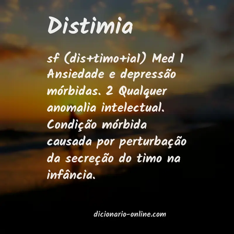 Significado de distimia