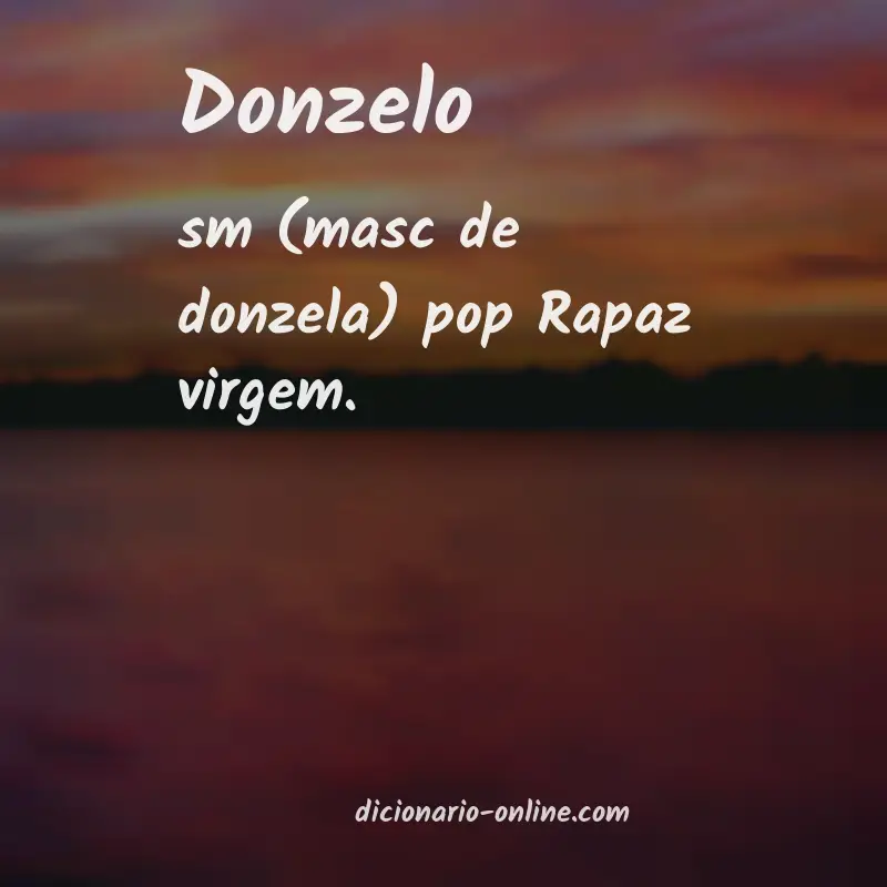 Significado de donzelo