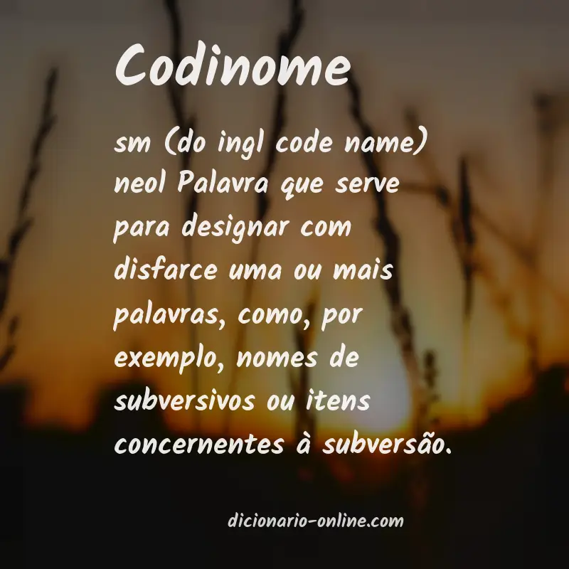 Significado de codinome