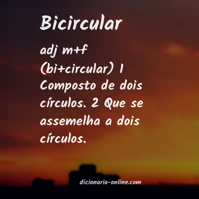 Significado de bicircular