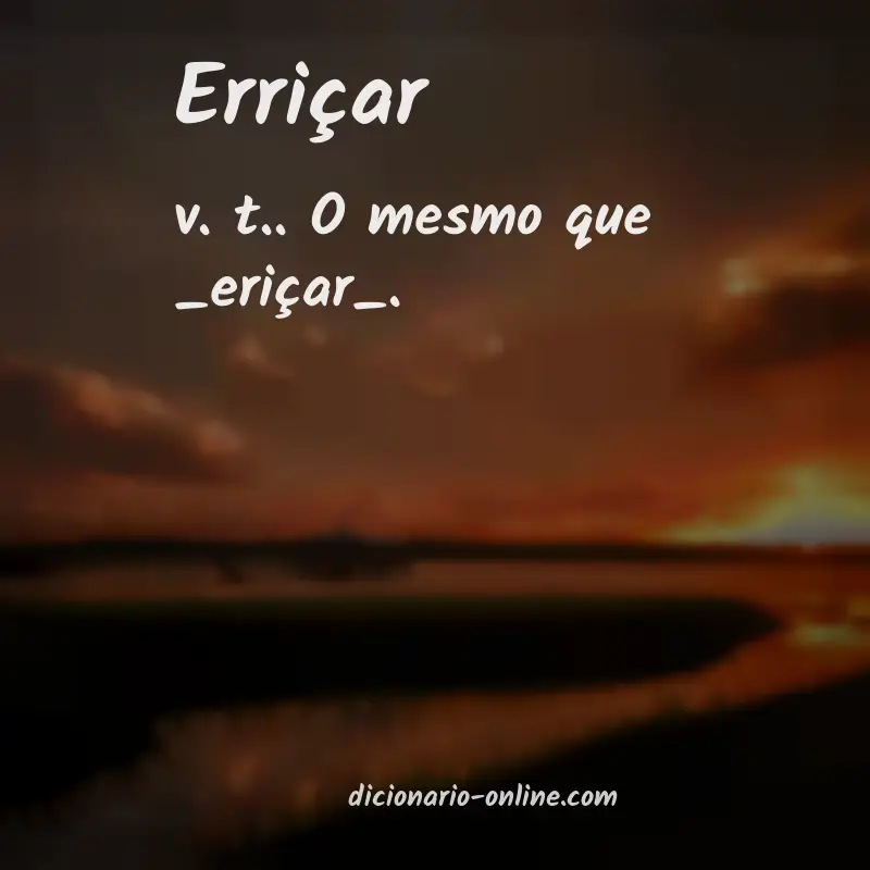 Significado de erriçar