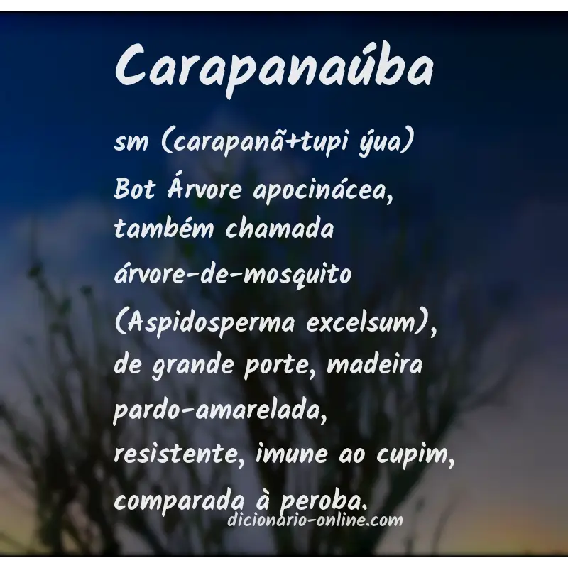 Significado de carapanaúba