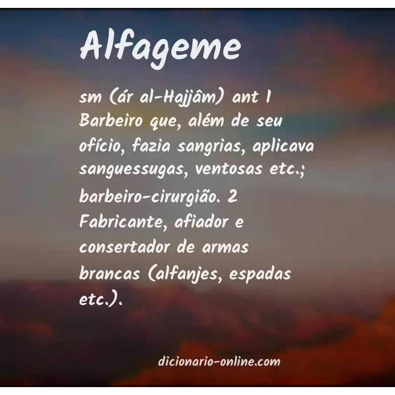 Significado de alfageme
