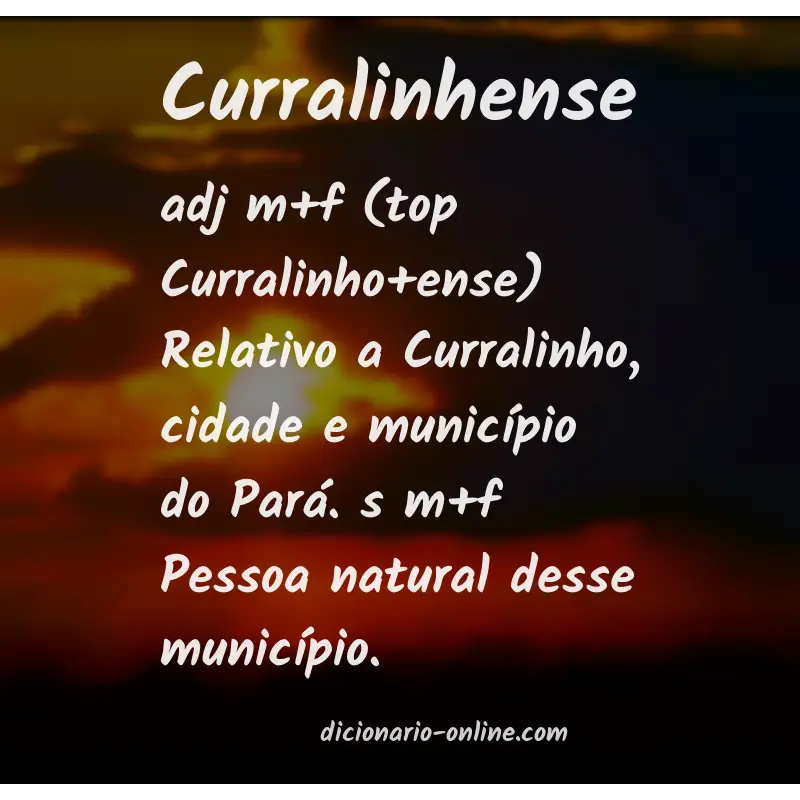 Significado de curralinhense