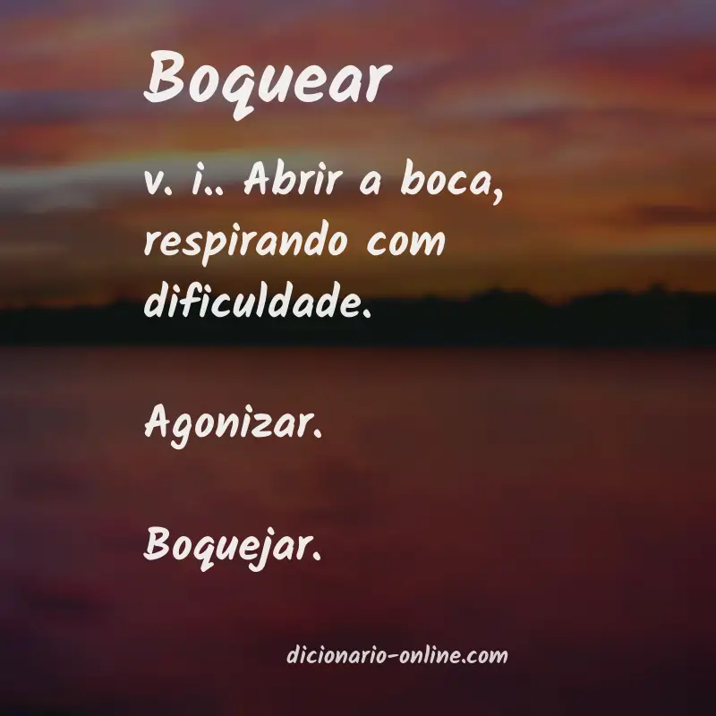 Significado de boquear