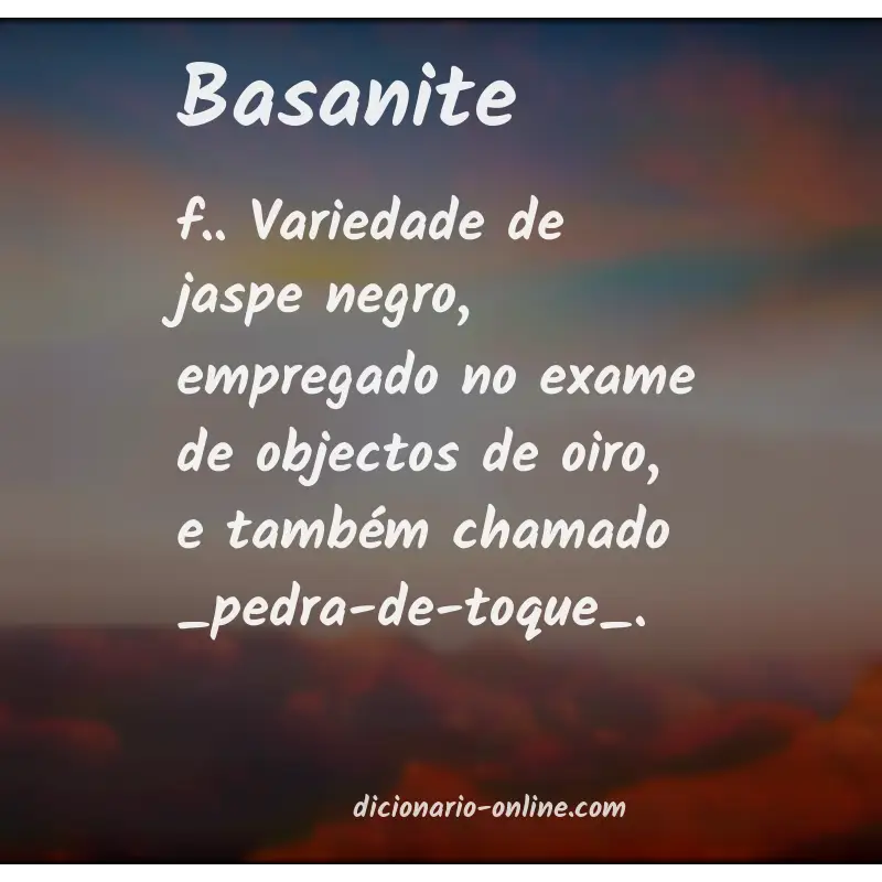 Significado de basanite