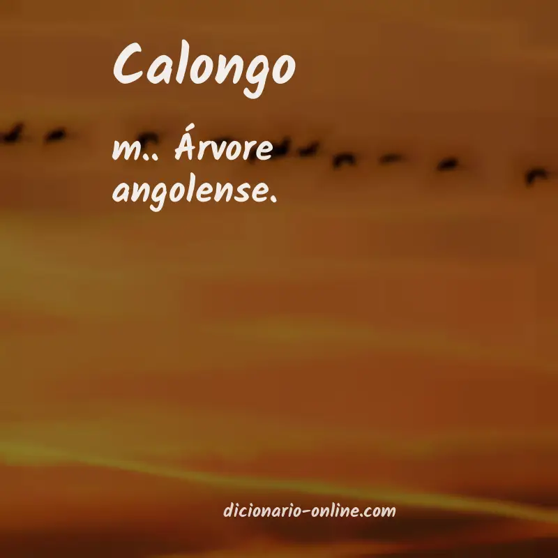 Significado de calongo