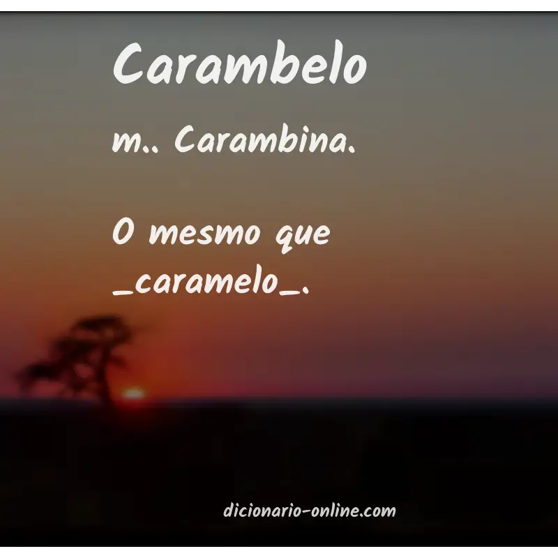 Significado de carambelo