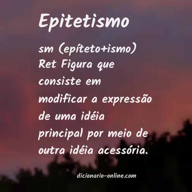 Significado de epitetismo