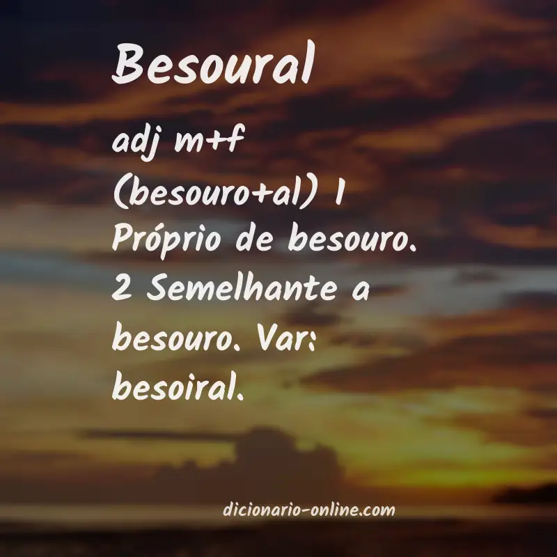 Significado de besoural
